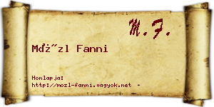 Mözl Fanni névjegykártya
