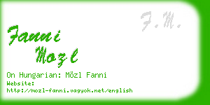 fanni mozl business card