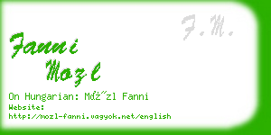 fanni mozl business card